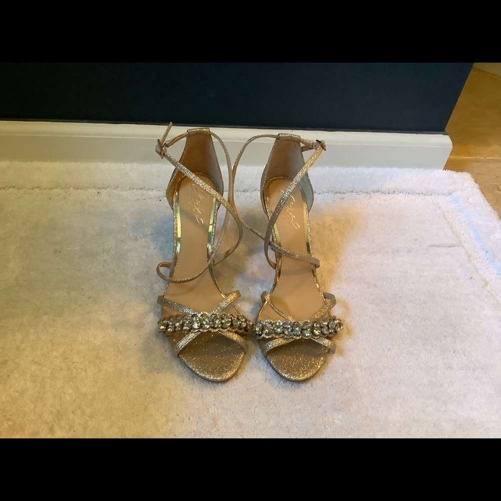 Jewel Gold Heels